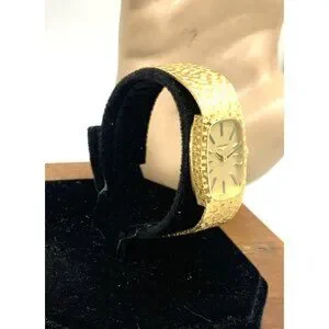 Longines Womens Watch 18k Yellow Gold Textured Vintage 1974 Swiss Hand Wind 15mm Longines Womens Watch 18k Yellow Gold Textured Vintage 1974  main image 3